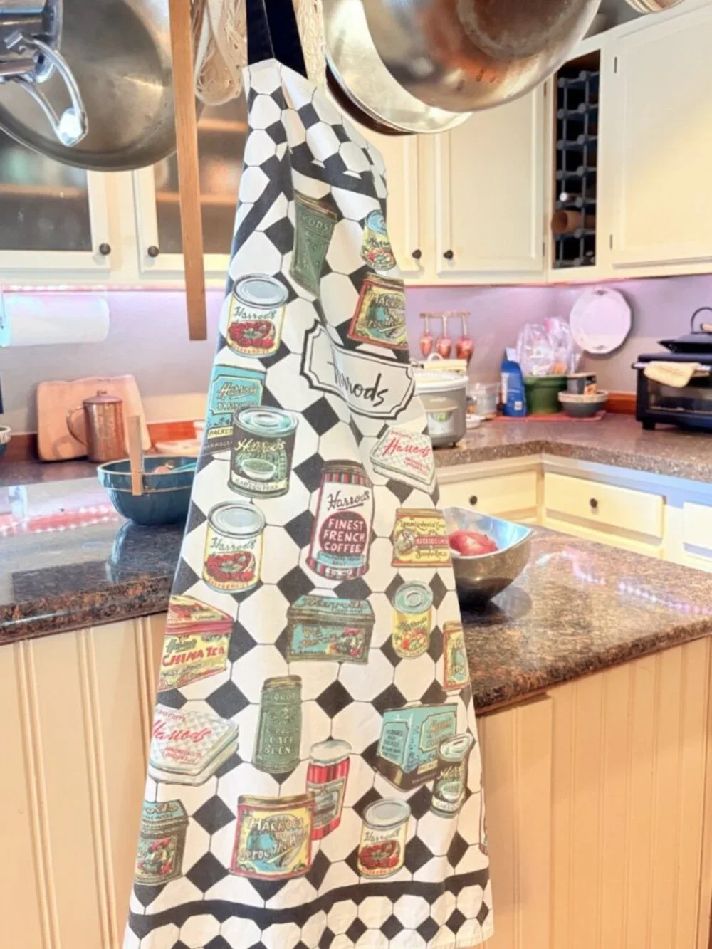 Cute! Harrods Kitchen Apron/100% Cotton
